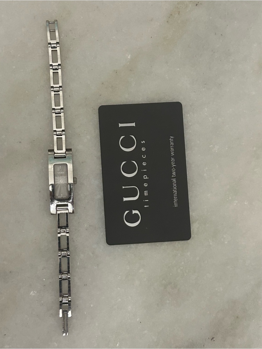 Gucci Silver Rectangular Bracelet Watch - Picture 4 of 8